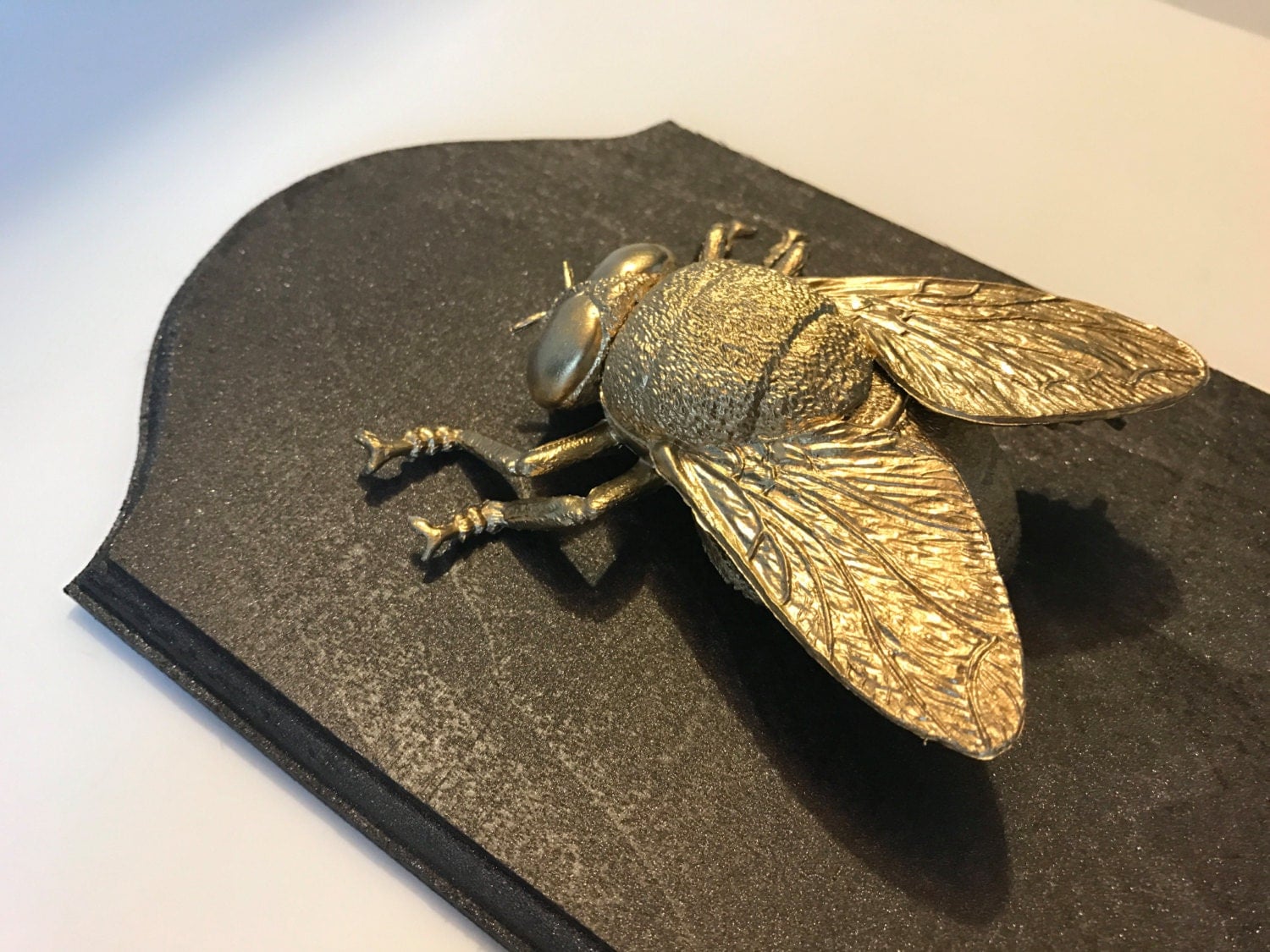 Fly Home Decor Gold Faux Fly Taxidermy Insect Wall Art