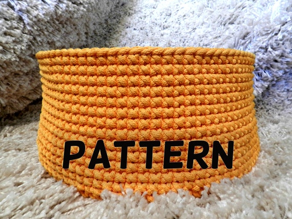 Crochet basket pattern - crochet pattern - pattern pdf - toy basket pattern - round basket pattern - instant digital download
