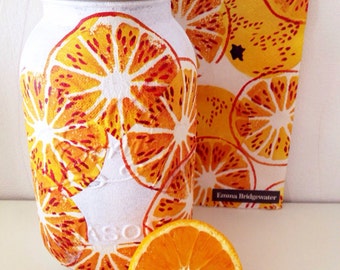 Emma Bridgewater 1L Mason Jar, orange, fruit, citrus, storagejar, shabby chic, home decor, kitchen jar