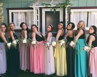 Chiffon maxi skirt, wedding skirt, bridesmaid skirt, flower girl skirt, chiffon skirt with belt,maxi skirt