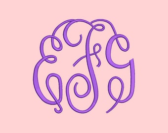 3 Size Fancy Monogram Embroidery Fonts BX Instant Download 9 Formats Embroidery Pattern Machine BX Embroidery Fonts PES