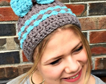 Lily Kate Messy Bun Hat Pattern with Detachable Bow