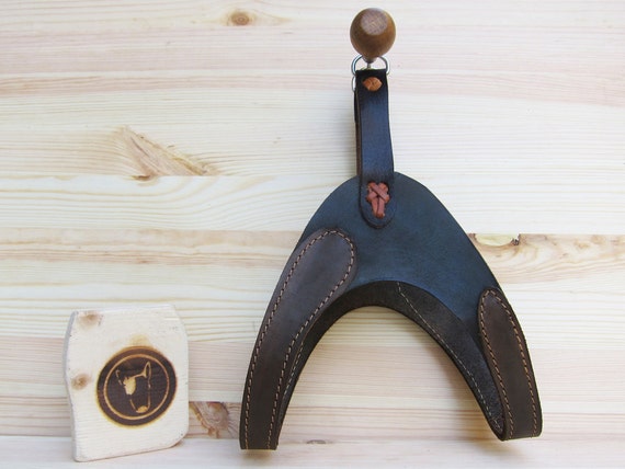 Dog Harness Leather, Comfort Step in Dog Harness, Brown Adjustable Dog Harness for Small and Medium Dogs, Handmade Dog Harness, YupCollars