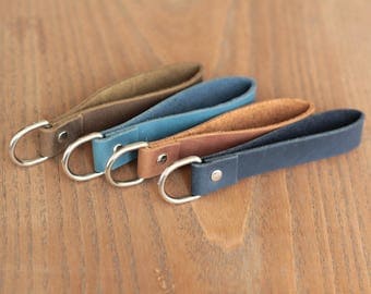 Leather key fob Leather keyring Personalized leather keychains