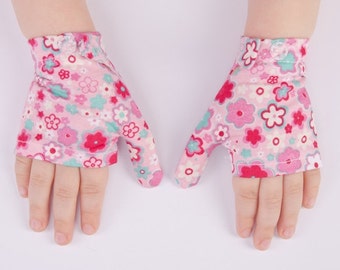 STOP child THUMB SUCKING Flower Power Gloves Thumb Guard thumb sucking kids stop thumb sucking gloves