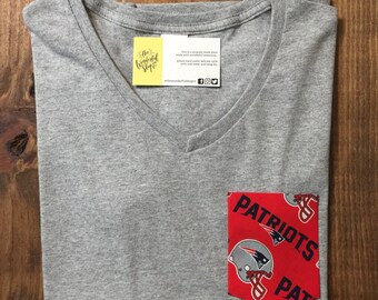 New England Patriots | Massachusetts Football | Custom Pocket Tee | T-shirt| V-neck | Shirt| Onesie | Family | Mens | Womens | Kids | Baby