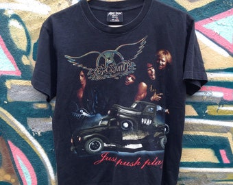 Aerosmith Just Push Play Tee Shirt Vintage 2001