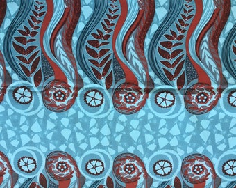 Quilting Cotton Innocent Crush by Anna Maria Horner. Soft blue gray and reds. Abstract. One yd available.