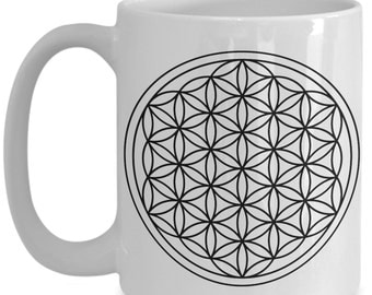 Sacred Geometry Flower of Life 15oz Coffee Mug