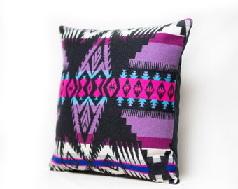 Purple "Rancho Arroyo" Wool Pillow