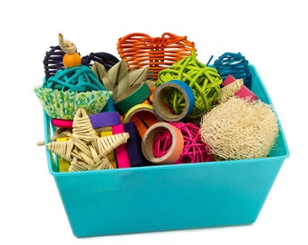 Tiny Treasures Basket Toy - Hamster Mouse Gerbil Rat Toy Gift Basket Chew Toy