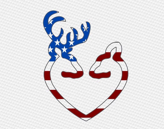 Download Deer american flag svg Clipart Cut Files Silhouette Cameo Svg