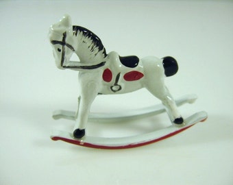Dolls house miniature rocking horse