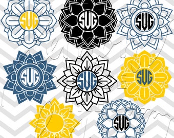 Download Mandala Pack Monogram and Split SVG Cut Files for ...