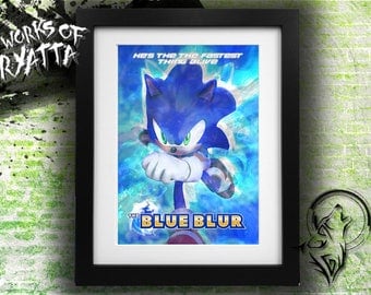 The Blue Blue/The Flash; Sonic The Hedgehog Print (2 Varients)