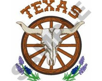Texas Steer Skull - Machine Embroidery Design