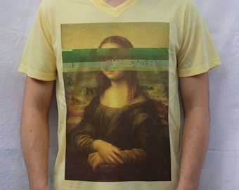 Mona Lisa T shirt, Glitch Design