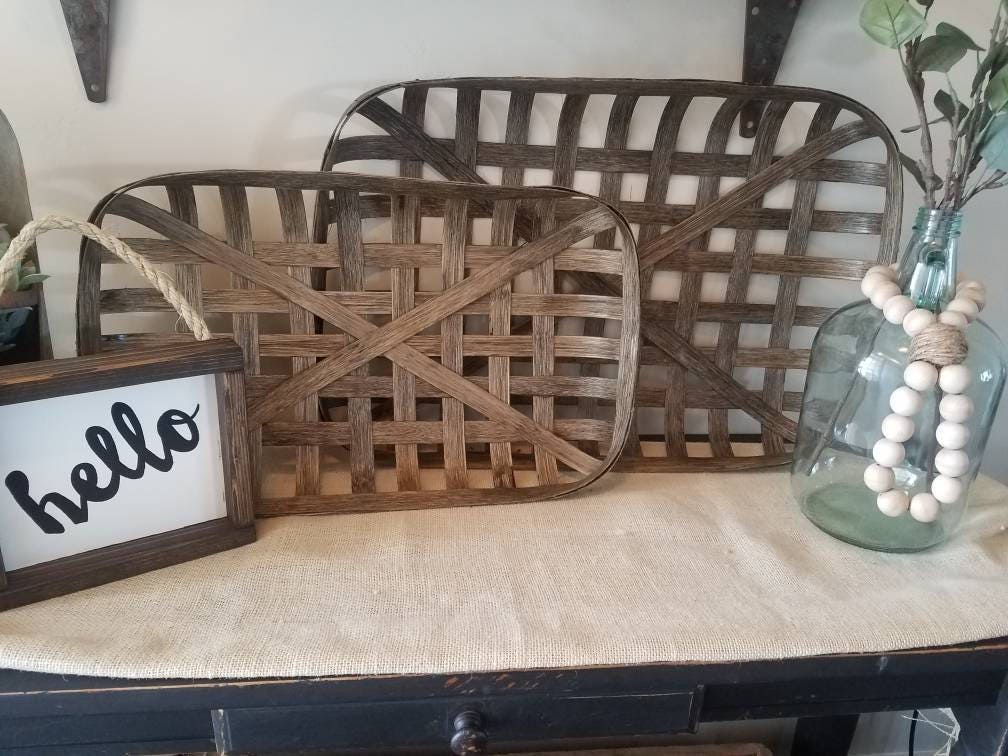 Tobacco baskets 24 1/2x16 & 20x12 1/2.