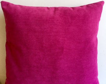 Fushia Chenille Pillow Cover 18x18 Pillow Chenille Fushia Pillow Designer Pillow Chenille Pillows Chenille Cushion Fushia Sofa Pillow Cover