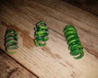 Dreadspirale polymer clay spiral dreadschmuck
