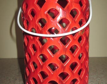 Red Ceramic Lantern