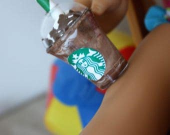Doll Drink| Starbucks Inspired Frappacino- American Girl Dolls- 18' Dolls