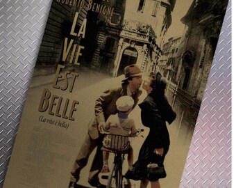 La vie est belle rushed Wall Decoration for cafe restaurant decoration wall art poster vintage high quality