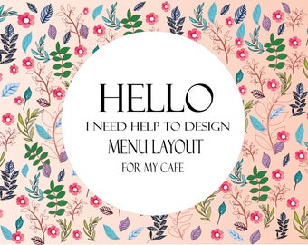 Menu Layout. Bespoke Restaurant Menu. Custom Restaurant Menu.