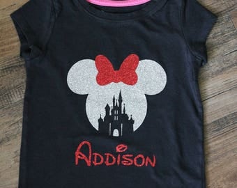 Personalized Disney Tee ~ Minnie Mouse ~ Disney Castle ~ Disney Vacation