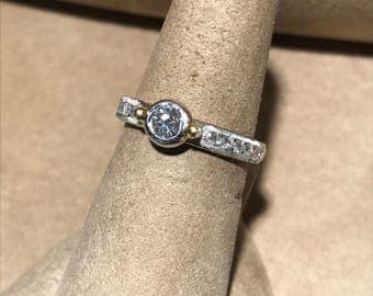 Platinum & 18Kt. Diamond Ring