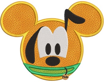 Pluto Ears Mickey Mouse Applique Design