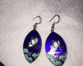 Beautiful vintage cloisonné earrings !