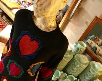 1980's Heart Sweater