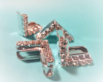 Crystal Studded Ledger Corners