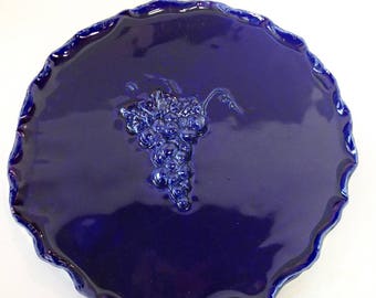 Plate with Grape relief,