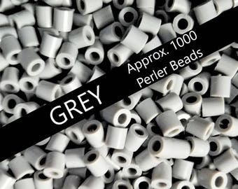 1000 Perler Beads, Grey Perler Colors, Perler Bead Art, Bead Supplies, Bulk Perler Beads, Perler Bead Lot, Grey, Gray, Melting Beads, Perler