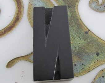 Letter N Antique Letterpress Wood Type Printers Block