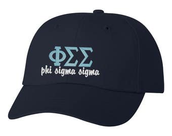 Phi Sigma Sigma, Phi Sigma Sigma hat, Phi Sigma Sigma apparel, Phi Sigma Sigma letters, big little, sorority hat, sorority gift