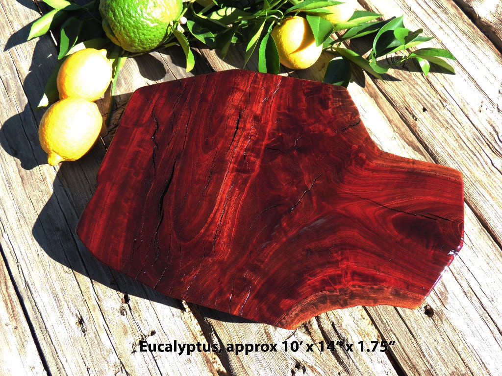 Natural Eucalyptus Burl Wood Cutting Board or Serving Platter