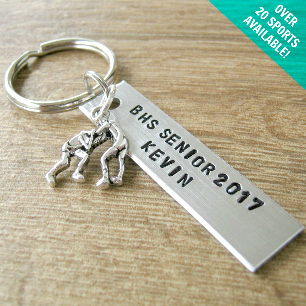 Personalized WRESTLING Keychain Wrestler Gifts Wrestler