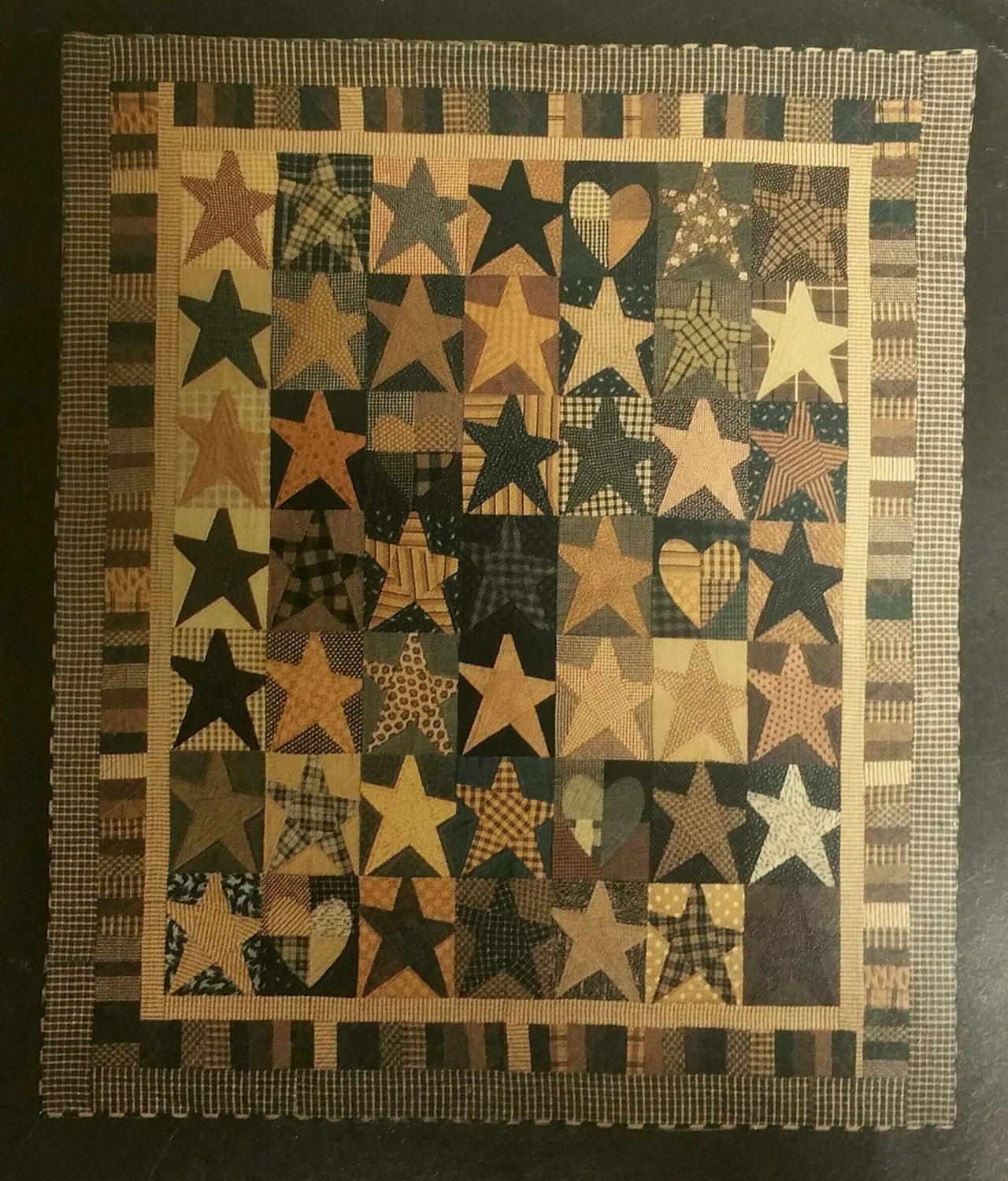 primitive-quilt-pattern-easy-stars-pattern-linda-brannock-country-style-quilt-folk-art-stars