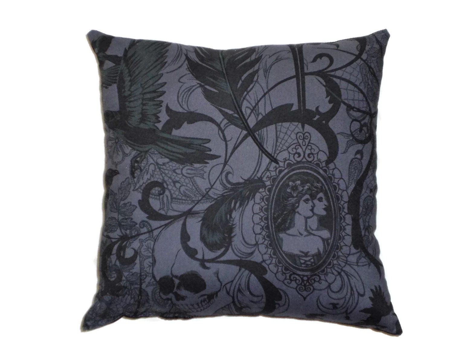 Victorian Gothic Decorative Throw Pillow Steampunk Home Decor