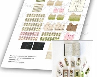 Digital Printables &amp; 1:12 1:48 Dollhouse Miniatures by jdayminis