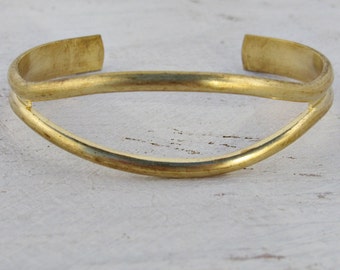 Metal Bracelet Blanks Brass Adjustable Cuff with Eye opening 1508 - 12 pieces
