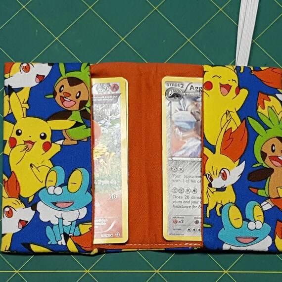 Pokémon Card Keeper Holder or Wallet with Elastic Closure