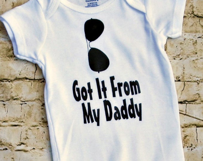Fathers Day Gift - Baby Boy Onesie - Baby Shower - New Dad - 1st Birthday - Daddys Baby Boy - First Birthday Boy - Cool Dad
