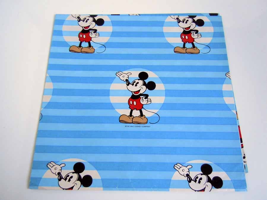 Vintage Children's Birthday Wrapping Paper Mickey Mouse
