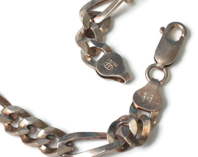 Milor Figaro Chain Bracelet Sterling Silver Gold Wash Vintage