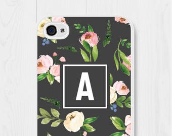 Monogram iPhone 7 Case Floral iPhone 6 Case Personalized iPhone SE Case Floral iPhone 5s Case Floral iPhone SE Case Custom iPhone 5c Case