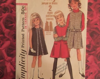 60's Vintage Child's Dress Sewing Pattern